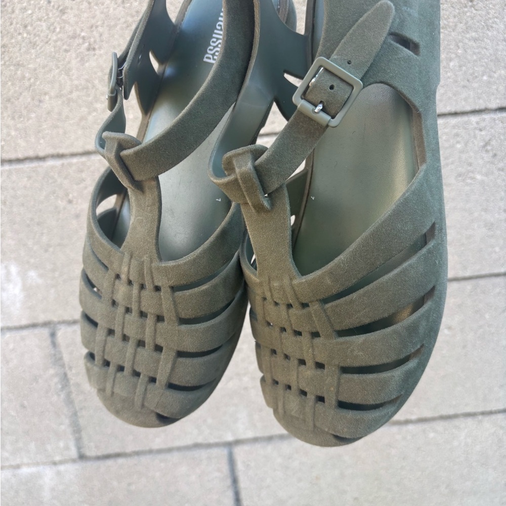 Melissa Green Velet Jelly Sandles